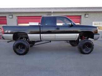 04 black ls chevy truck 4x4 lift kit sas mud black one auto ext cab tires ac gas