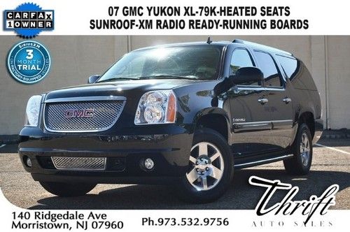 07 gmc yukon xl-79k-heated seats-sunroof-xm radio ready-running boards