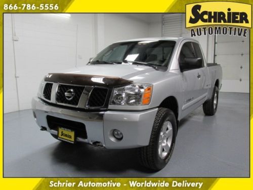 2006 nissan titan se silver 4x4 bed liner tonneau cover trailer hitch receiver