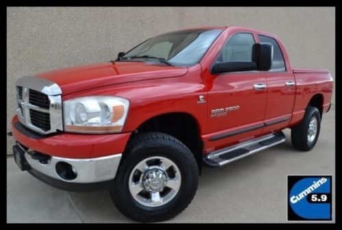 2006 dodge ram 2500hd quad cab 4x4 big horn  cummins one owner carfax hwy miles