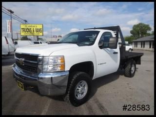 '09 4wd chevy 2500 duramax diesel regular cab 8' rugby flatbed 4x4 - we finance!