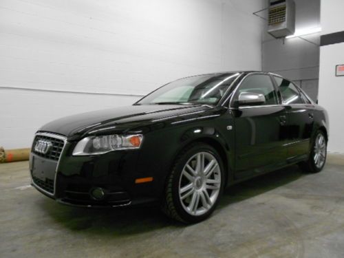 2007 audi s4 sedan. 6-speed manual. black on black. recaro seats. navigation.