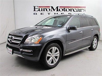 Cpo certified mercedes gl gl450 4matic gray black leather navigation used 11 12