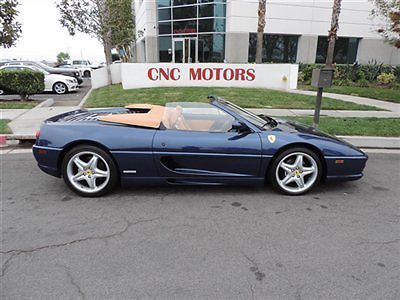 1999 ferrari f355 spider stick tour de france blue tan beige recent service