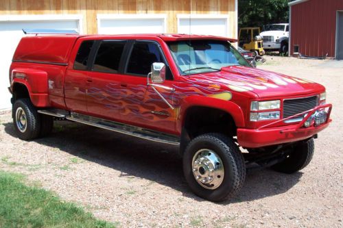 1995 chevrolet k3500 silverado crew cab extended cab pickup 4-door 6.5l custom