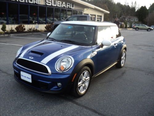 2012 mini cooper s blue clean carfax