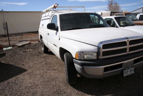 1999 dodge ram 2500 with utility work shell white
