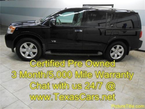 08 armada le 4x4 gps navi leather 3rd row camera warranty finance texas