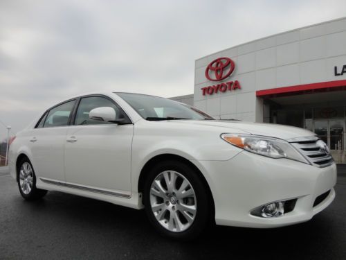 Certified 2011 avalon heated leather sunroof camera blizzard pearl paint video