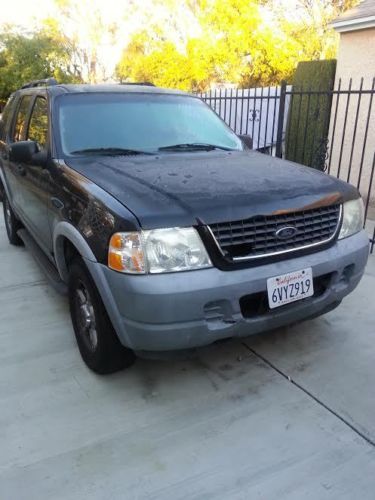 2002 ford explorer xls black with gray interior and alarm system