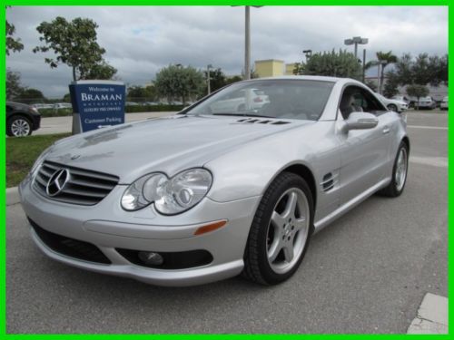 03 brilliant silver sl-500 5l v8 convertible *navigation *keyless go *low miles