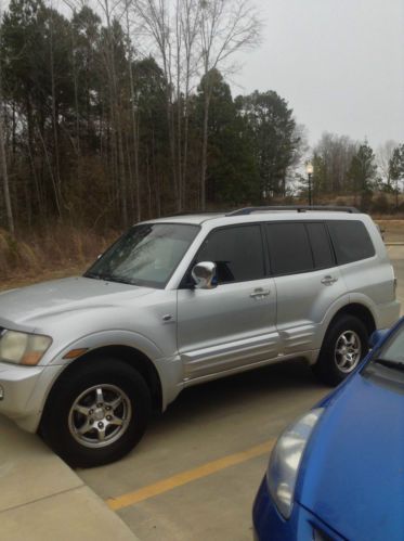 2001 montero mitsubishi 4 wheel drive .. silver exterior/black leather interior.