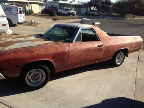 1968 chevy el camino, 396 turbo 400 12 bolt, ss hood malibu trim 68