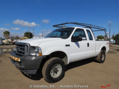 Ford f250 extended cab 4x4 pickup truck 5.4l triton 4 speed 7&#039; bed a/t cold a/c