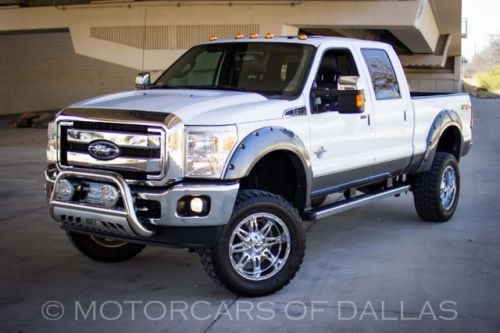 2011 ford f250 lariat 4x4 diesel navigation sunroof 6 lift  flares