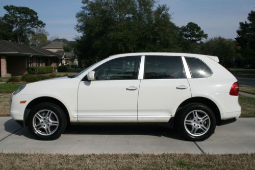 2008 porsche cayenne white, sand beige, sat nav, moonrf, exc, 67k mi, 18&#034;, x5 ml