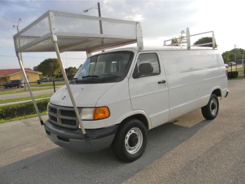 2002 dodge ram 3500 2500 cargo work van with ladder rack 1 owner only 54k miles