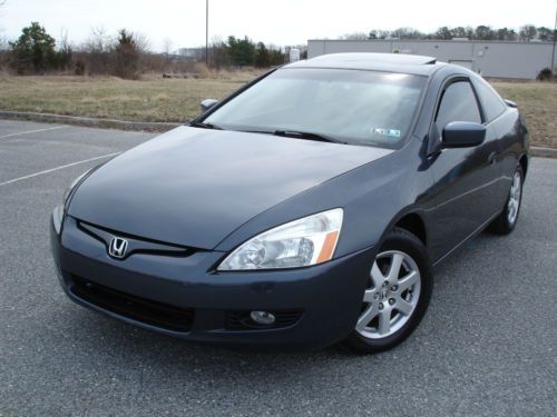 2005 honda accord v6 coupe ex-l leather 1 owner pristine condition!!!!