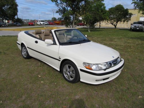 2002 saab 9-3 se convertible low 65k well kept fl car leather ac