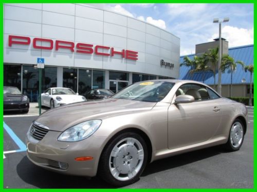 03 egyptian sand pearl 4.3l v8 sc-430 convertible *navigation *low miles:43k *fl