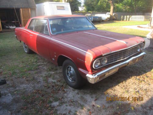 1964 chevrolet chevelle malibu ss h/t project car rare 6cyl 3sp buckets gauges