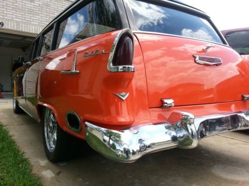 1955 CUSTOM BEL AIR 4 DR WAGON BBC 502 VINTAGE A/C CRUISER STREET ROD RESTO MOD, image 19