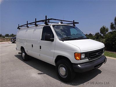 E350 cargo van turbo diesel one owner clean carfax florida ladder rack storage