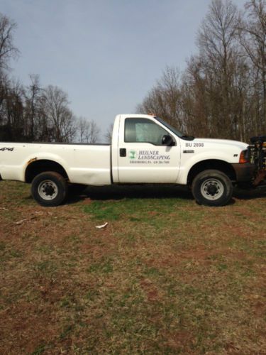 2001 ford f-250 super duty xl standard cab pickup 2-door 5.4l  4x4 with plow