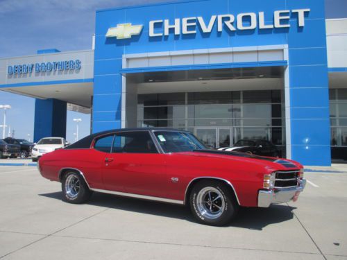 1972 chevy chevelle ss 454 red black stripes very nice condition muscle car!!