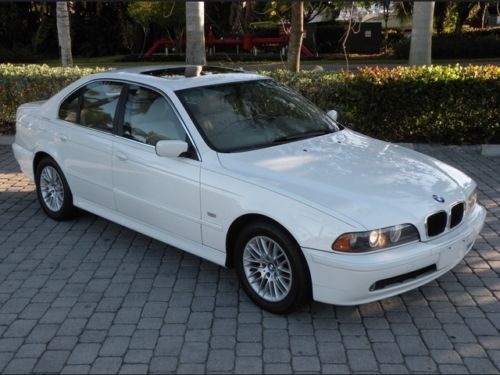 03 530i automatic sedan leather sunroof florida owned cd player alpine white