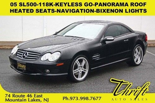 05 sl500-118k-keyless go-panorama roof-heated seats-navigation-bixenon lights