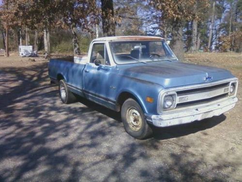 1970 chevy chevrolet c-10 deluxe pickup lwb v-8 4-speed! runs! classic! like gmc