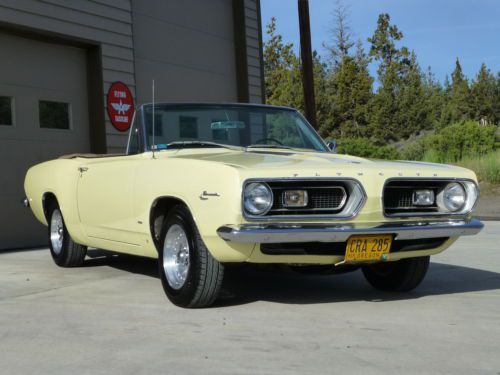 1967 plymouth barracuda convertible v8, auto, same family owned for 37 years