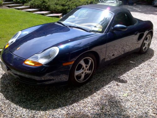 1997 porsche boxster dark blue, saddle interior great condition