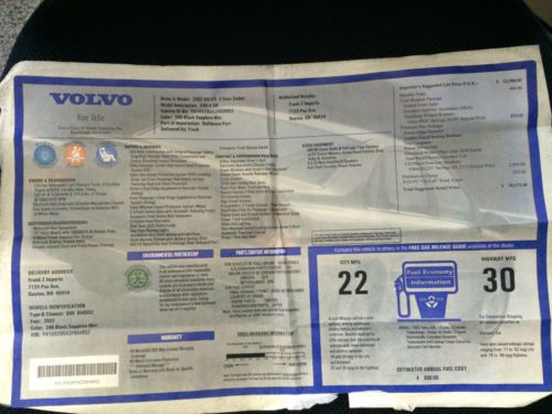 2002 Volvo S40 Base Sedan 4-Door 1.9L, US $3,500.00, image 16