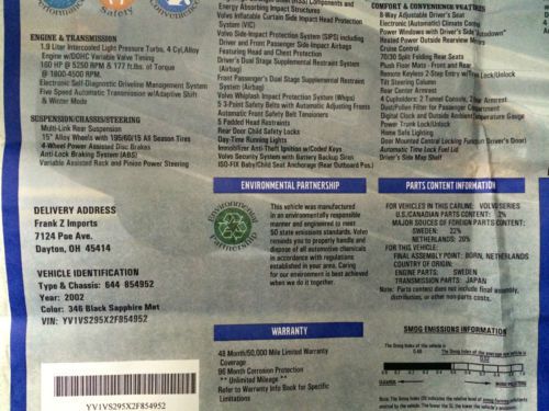 2002 Volvo S40 Base Sedan 4-Door 1.9L, US $3,500.00, image 17