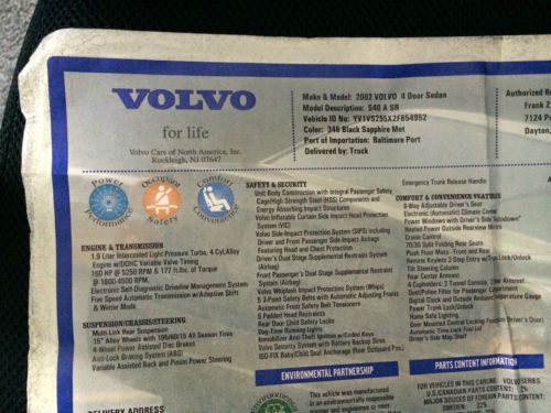 2002 Volvo S40 Base Sedan 4-Door 1.9L, US $3,500.00, image 18