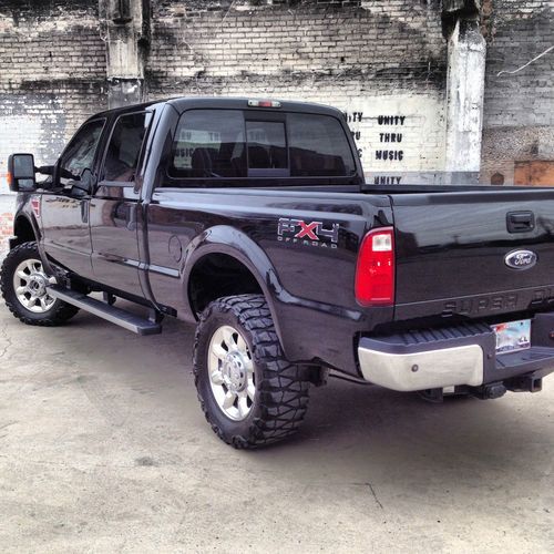 2008 f250 fx4 diesel lifted no reserve! low miles black super duty lift