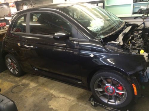 Fiat abarth salvage repairable 2012 black on black