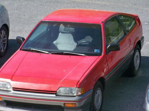 1986 honda crx (dx), red two door hatchback, 1500 cc, 132189 miles, new carb.
