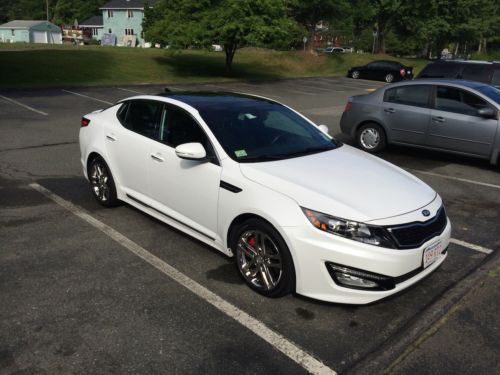 2013 kia optima sxl, 4-door 2.0l turbo, white, fully loaded, below kbb value