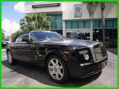 11 black rr 6.8l v12 drophead coupe *low mi *piano black veneer *rr to headrests