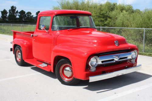 124 mile fresh built 1956 f100 big back window show truck air ps pb tilt cruise