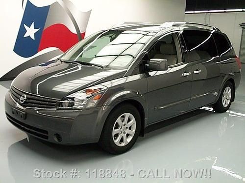 2008 nissan quest sl htd leather nav rear cam dvd 63k! texas direct auto