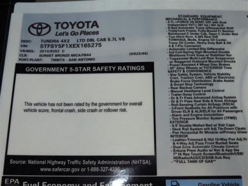 2014 Toyota Tundra Limited, US $42,325.00, image 3