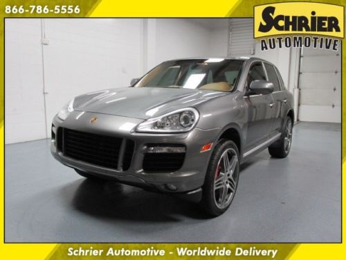 09 porsche cayenne turbo awd gray active suspension heated leather rear climate