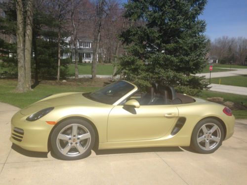 2014 pristine porsche boxster custom lime gold exterior/espresso custominterior