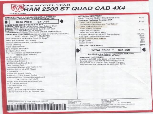 2006 - dodge ram 2500