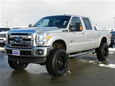 Crew cab lariat 4x4 powerstroke diesel leather auto shortbed heated seats