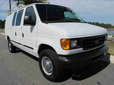 FORD E250 CARGO VAN WITH WORK BINS SHELVES LADDER RACKS, image 2
